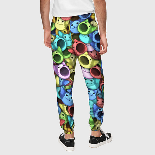 Мужские брюки Цветные Поп Котики / 3D-принт – фото 4