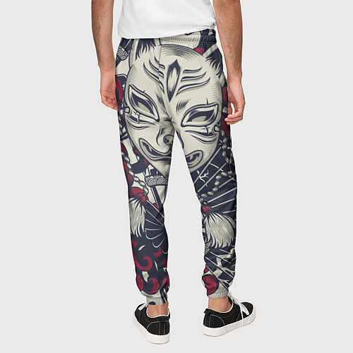 Мужские брюки Маска Кицунэ Маска лисы / 3D-принт – фото 4