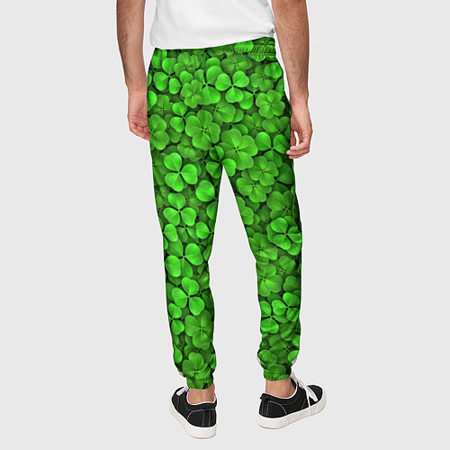 Мужские брюки Зелёный клевер / 3D-принт – фото 4