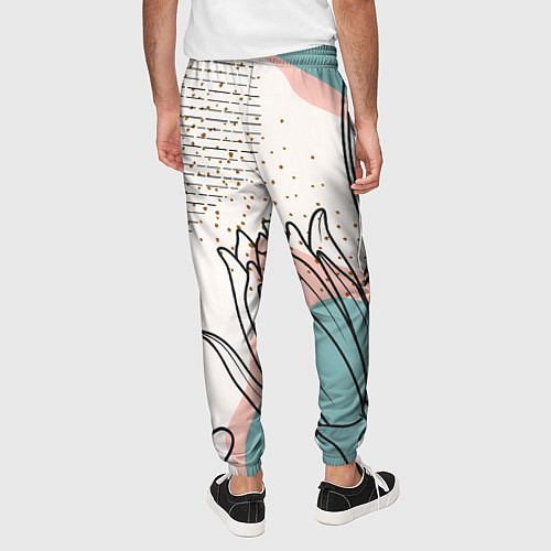 Мужские брюки Цветы / 3D-принт – фото 4