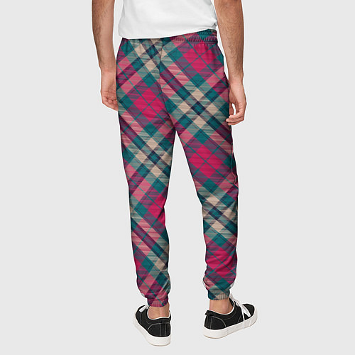 Мужские брюки Узор в клеточку / 3D-принт – фото 4
