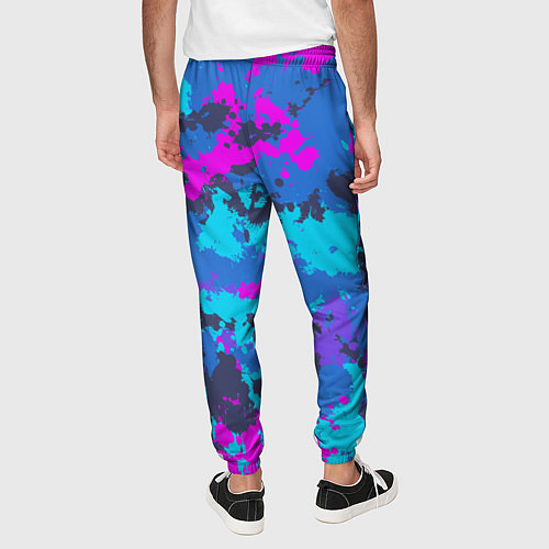 Мужские брюки Неоновые краски / 3D-принт – фото 4