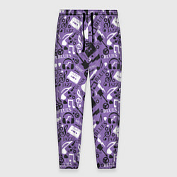 Брюки на резинке мужские Музыка, цвет: 3D-принт