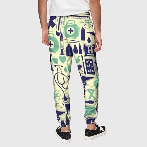 Мужские брюки Медицина Паттерн Z / 3D-принт – фото 4
