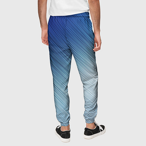 Мужские брюки Текстура Оттенки льда / 3D-принт – фото 4
