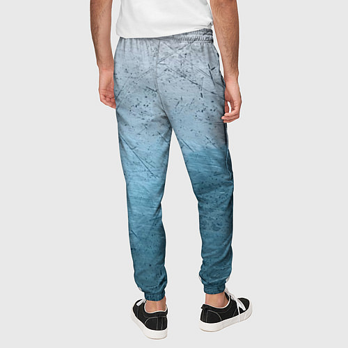 Мужские брюки Blue Glass / 3D-принт – фото 4