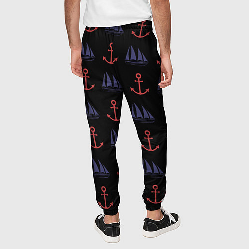 Мужские брюки Корабли и якоря / 3D-принт – фото 4