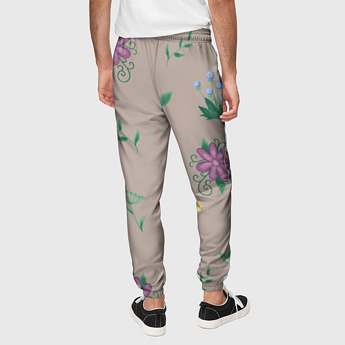 Мужские брюки Цветочная эстетика / 3D-принт – фото 4