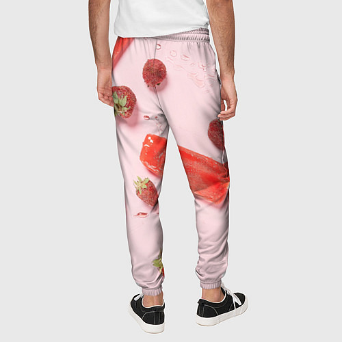 Мужские брюки Мороженое и клубника / 3D-принт – фото 4