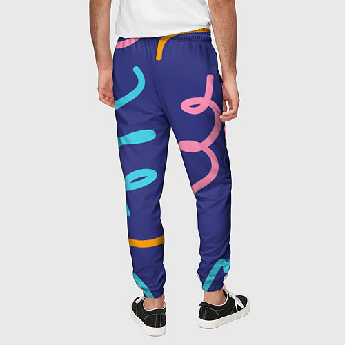Мужские брюки Одноцветная ячейка / 3D-принт – фото 4