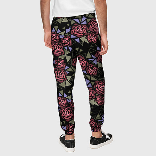 Мужские брюки Цветочная мозаика / 3D-принт – фото 4