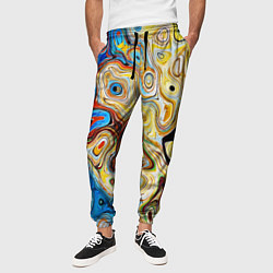 Брюки на резинке мужские Психоделическое искусство, цвет: 3D-принт — фото 2