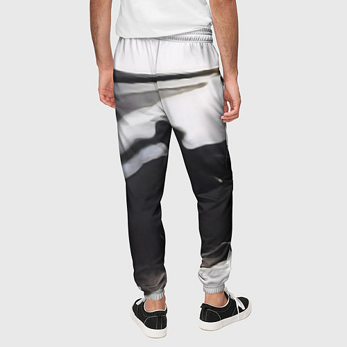 Мужские брюки Потеки черной краски / 3D-принт – фото 4