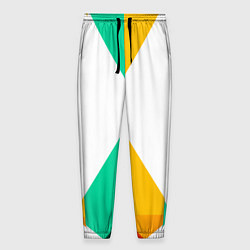 Брюки на резинке мужские Треугольники, цвет: 3D-принт