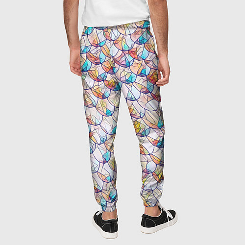 Мужские брюки Разноцветная чешуя / 3D-принт – фото 4