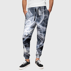 Брюки на резинке мужские Графика дыма, цвет: 3D-принт — фото 2