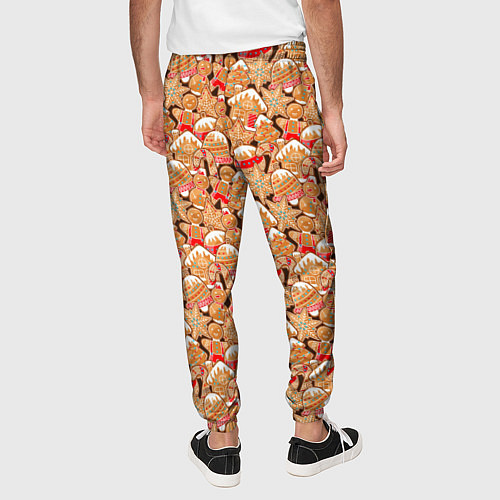 Мужские брюки Праздничное Печенье / 3D-принт – фото 4