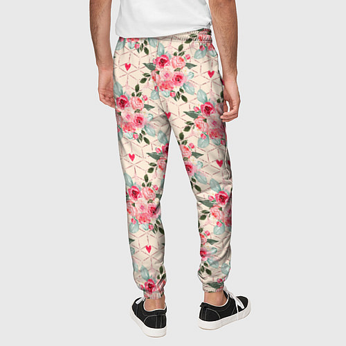 Мужские брюки Полевые цветочки / 3D-принт – фото 4