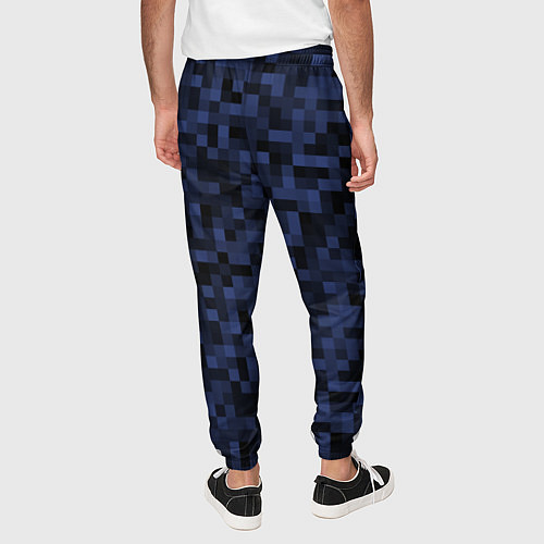 Мужские брюки Темная пиксельная абстракция / 3D-принт – фото 4