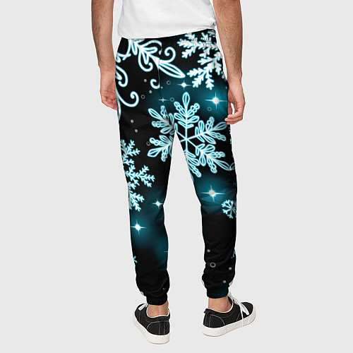 Мужские брюки Космические снежинки / 3D-принт – фото 4