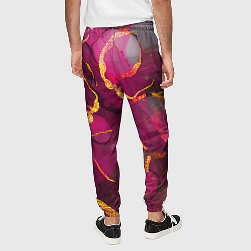 Мужские брюки Малиновое вино / 3D-принт – фото 4