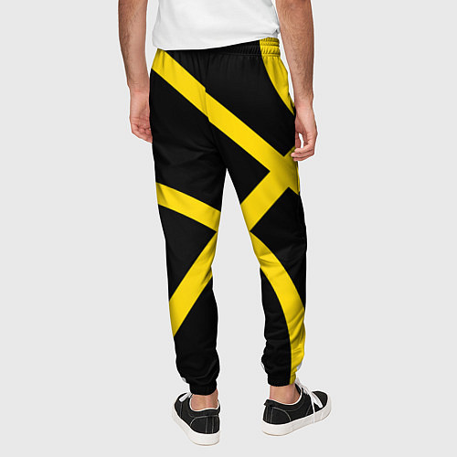 Мужские брюки Голден Стэйт Уорриорз, Golden State Warriors / 3D-принт – фото 4