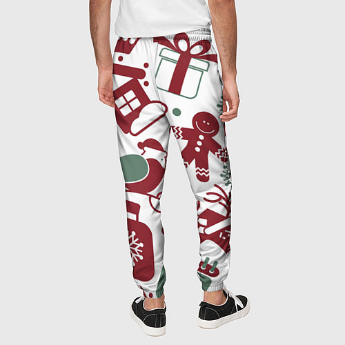 Мужские брюки НовоГодный / 3D-принт – фото 4