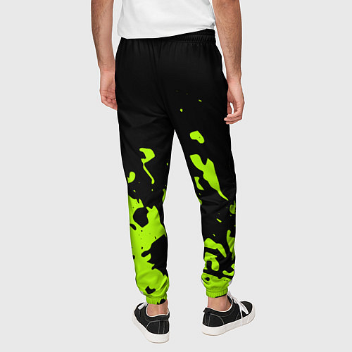 Мужские брюки Monster Energy green / 3D-принт – фото 4