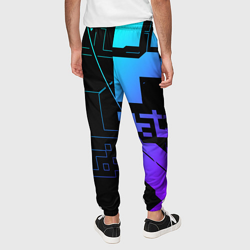 Мужские брюки Ghostrunner Neon / 3D-принт – фото 4