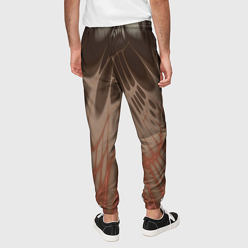 Мужские брюки Коллекция Rays Лучи Коричневый Абстракция 662-27-w / 3D-принт – фото 4