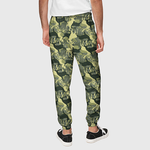 Мужские брюки Олени камуфляж / 3D-принт – фото 4