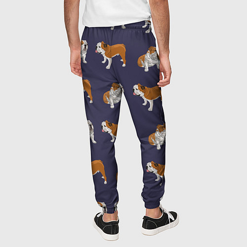 Мужские брюки Английские бульдоги паттерн / 3D-принт – фото 4