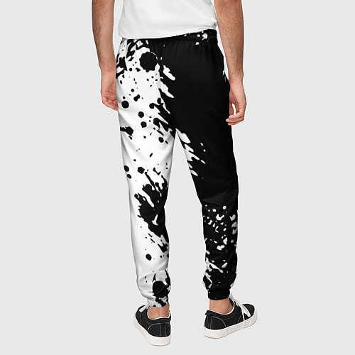 Мужские брюки The Witcher black & white / 3D-принт – фото 4