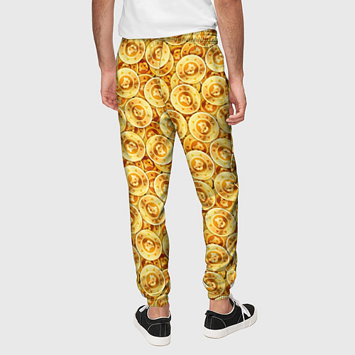 Мужские брюки Золотые Биткоины / 3D-принт – фото 4