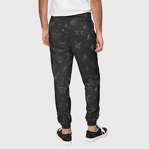 Мужские брюки Паттерн пентаграмма черный / 3D-принт – фото 4