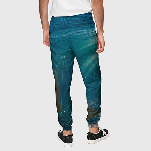Мужские брюки Геометрия на волне / 3D-принт – фото 4