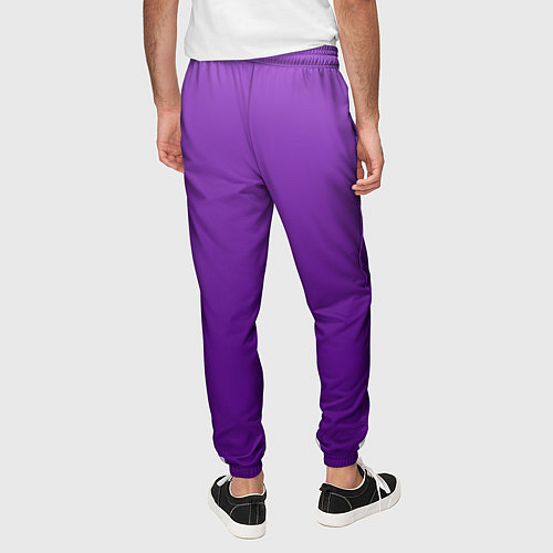 Мужские брюки Красивый фиолетовый градиент / 3D-принт – фото 4