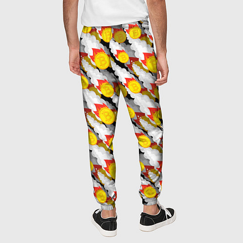 Мужские брюки Падение Биткоина / 3D-принт – фото 4