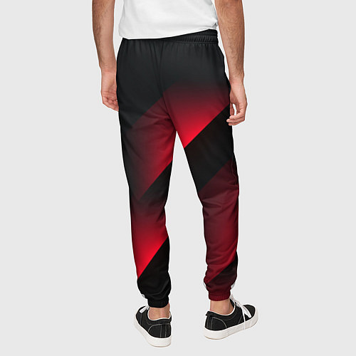 Мужские брюки Red Fade 3D Красный градиент / 3D-принт – фото 4