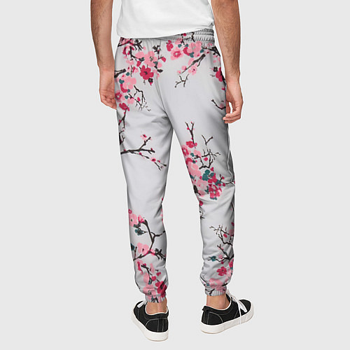 Мужские брюки Цветущие ветви / 3D-принт – фото 4