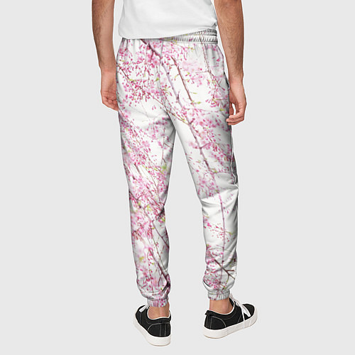Мужские брюки Розовое цветение / 3D-принт – фото 4