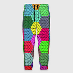 Брюки на резинке мужские Геометрический узор Pattern, цвет: 3D-принт
