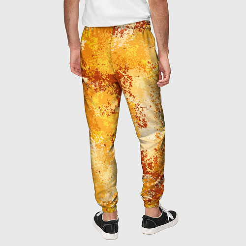 Мужские брюки Спортивный камуфляж Пикси - Апельсин / 3D-принт – фото 4