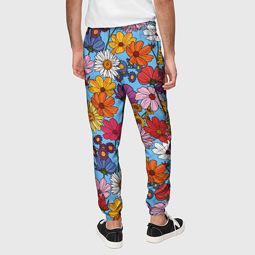 Мужские брюки Ромашки-лютики / 3D-принт – фото 4