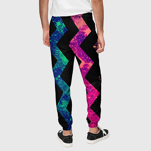 Мужские брюки Геометрический паттерн Neon / 3D-принт – фото 4
