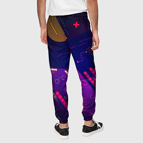 Мужские брюки Cyber neon pattern Vanguard / 3D-принт – фото 4