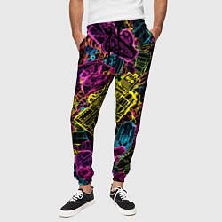 Брюки на резинке мужские Cyber space pattern Fashion 3022, цвет: 3D-принт — фото 2