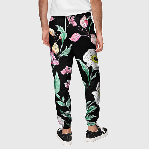 Мужские брюки Цветы Нарисованные от Руки / 3D-принт – фото 4
