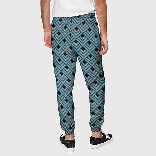 Мужские брюки Абстракция из разноцветных квадратов / 3D-принт – фото 4