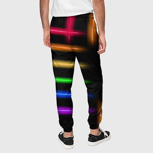 Мужские брюки Неоновое свечение Minimalism Neon / 3D-принт – фото 4